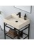 Capetown 60 cm Krem Banyo Dolabı Alt Modül ve Lavabo 1