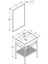 Capetown 60 cm Krem Banyo Dolabı Alt Modül ve Lavabo 2