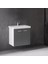 Denko Terra 65 cm Mdf Antrasit Gri Banyo Dolabı Alt Modül, Lavabo 1