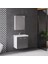 Denko Terra 65 cm Mdf Antrasit Gri Banyo Dolabı Alt Modül, Lavabo 2