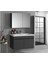 Antrasit 65 cm Seramik Lavabolu Banyo Dolabı Takımı-Mdf 1