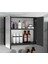 Antrasit 65 cm Seramik Lavabolu Banyo Dolabı Takımı-Mdf 2
