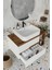 Banyo Koza Demonte 90 cm Beyaz Banyo Dolabı Aynalı Dolaplı Üst Dolap Raf ve Lavabo 2