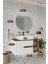 Banyo Koza Demonte 90 cm Beyaz Banyo Dolabı Aynalı Dolaplı Üst Dolap Raf ve Lavabo 4