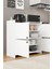 AE-3060 Forum Beyaz 4 Kapakli, 4 Rafli, Çok Amaçli Dolap,ayakkabilik, Kahve Köşesi̇, Balkon, Banyo, 5