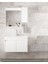 Estella-Oa Beyaz 80 cm Mdf-Ayna Dolaplı-Seramik Lavabolu Banyo Dolabı Takımı 3