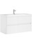 Düden 80 cm Mdf Çekmeceli Beyaz Banyo Dolabı Takımı ve Boy Dolabı 2