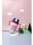 Rovco 400ML Silikon Pipetli Sevimli Ayıcıklı Boyun Askılı Bebek Kulplu Paslanmaz Çelik Termos Lacivert 3