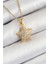 Zirkon Taşlı Yıldız Model Gold Renk Kadın Kolye - EBJ250711W36518 1