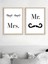 Mrs. Mr. Ahşap Tablo Set 40X50 cm Natural 1