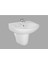 Ece Tek Parça Lavabo 41*51 (Batarya Delikli) (10TP70050EC-DL) + Yarım Ayak Beraber 1