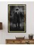 Gold Şerit Siyah Beyaz Pardesülü Atatürk Cam Tablo, Uv Baskılı ve Temperli, Hediyelik 95X150 cm 1