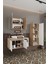 Lale Beyaz 100 cm %100 Mdf Lavabolu Banyo Dolabı + Aynalı Dolap + Boy Dolabı 4