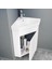 Zag 45 cm Beyaz Köşe Mini Banyo Dolabı Takımı 2