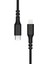 Type-C To Lightning ile Uyumlu iPhone ile Uyumlu Hızlı Şarj ve Data Kablosu 100 cm Hasır Örgülü (Siyah) 3