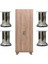 Metal Dolap Vestiyer Komidin Vitrin Baza Ayağı 8 cm Çap 42 mm 4 Adet 1