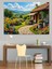 Kır Çiçekli Bahçe Manzarası Dekoratif Kanvas - Mdf Ahşap Tablo 70X100 cm 1
