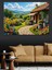 Kır Çiçekli Bahçe Manzarası Dekoratif Kanvas - Mdf Ahşap Tablo 70X100 cm 3