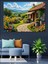 Kır Çiçekli Bahçe Manzarası Dekoratif Kanvas - Mdf Ahşap Tablo 70X100 cm 4