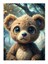Ormandaki Yavru Ayı Teddy Dekoratif Mdf Tablo 25CMX 35CM 25X35 cm 1