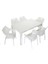 Elit Rattan 90X150 Star Koltuk Masa Takımı Beyaz 1