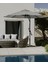 Bahçe Balkon Cafe Şemsiye 290X290 cm Katlanır Gri 1