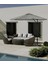 Bahçe Balkon Cafe Şemsiye 290X290 cm Katlanır Gri 2