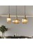Rustik Dekoratif Metal Modern Masa Üstü Eskitme Kaplama Bal Opal Camlı 3 Lü Avize 1
