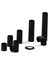 Mat Si̇yah Emaye Soba Borusu / Boy: 25-20-12 cm / Çap: 13 cm 4