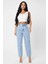 Özel Kadın Beyaz Kare Yaka Crop Top Bluz Fırsat!!! 3