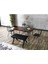 80X120 Asel Doğal Kütük Metal Ayaklı Mutfak Masası ve Bench Takımı 1