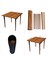 Ahşap Katlanır Rulo Masa Kamp Outdoor Bahçe Araç Araba Masası Çantalı 60X57 2