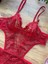 Özel Çiçek Desenli Kırmızı Bodysuit Fırsat!!! 2