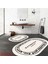 Bathroom Yazılı Banyo Paspası, Krem Renk Paspas, Oval Paspas, Kaymaz Taban,2'li Klozet Takımı 1