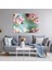 Tablolife Pembe Çiçekler - Yağlı Boya Dokulu Tablo 60X90 Çerçeve - Gümüş 60X90 cm 1