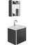 Kemer 60 Cm, Lavabolu, Aynalı, Banyo Dolabı, Mat Antrasit, Lavabo Dahil 6