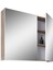 Tokyo 80CM Mdf Banyo Üst Aynalı Dolap Kafkas Meşe - Beyaz 2