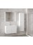 Estella-Ea Beyaz 80 cm +35 cm Mdf-Aynalı Boy Dolaplı-Seramik Lavabolu Banyo Dolabı 4
