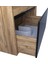 Mersin 65 cm Mdf Banyo Dolabı Seti Atlantik Çam - Siyah 3