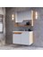 Napoli 80 cm Mdf Banyo Dolabı Seti Atlantik Çam - Beyaz 1