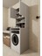 Çamaşır Makinesi Dolabı Hayzum 180*066*55 Banyo Kiler Dolabı Beyaz 1