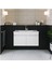 Beyaz 80 cm Seramik Lavabolu, Ayna Dolaplı Banyo Dolabı Takımı-Mdf 6