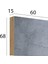 Aynalı Banyo Dolabı 60 cm Safir meşe 3