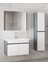 Estella-Ea 65 cm + 35 cm Mdf-Ayna Dolaplı, Seramik Lavabolu Banyo Dolabı Takımı 1