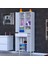 Afra 60X173X32,5 cm 1 Çekmece 3 Kapak 5 Raf 8 Bölme Çok Amaçlı Banyo & Mutfak Dolabı 3