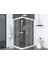 Iskit Duşakabin 90 x 140 Dikdörtgen Şeffaf Cam Köşe Girişli Kabin Beyaz Profil 6mm 90X140 cm 2