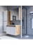 Tokyo 65 cm Mdf Banyo Dolabı Seti + Boy Dolabı Beyaz - Meşe 1