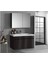 Siyah 65 cm Banyo Dolabı Takımı-Mdf 1