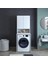 Çok Amaçlı Banyo Üst Dolaplı Çamaşır Makinesi Dolabı Takımı Beyaz Cd7 4