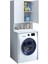 Çok Amaçlı Banyo Üst Dolaplı Çamaşır Makinesi Dolabı Takımı Beyaz Cd7 5